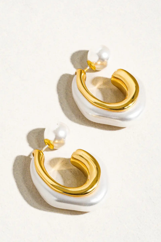 Elle Pear Hoop Earrings
